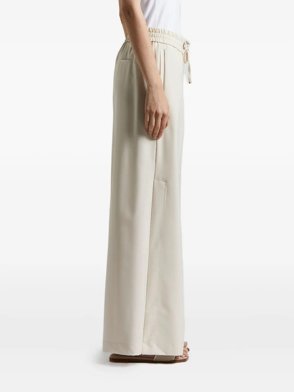Peserico Drawstring Trousers In Neutral
