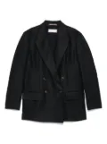 Peserico linen double-breasted blazer - Blue