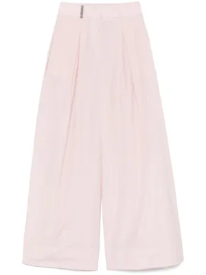 パンツ Peserico Wide-Leg Pants With Elastic Waistband Peserico Wide-leg and palazzo pants for Women | Online Sale