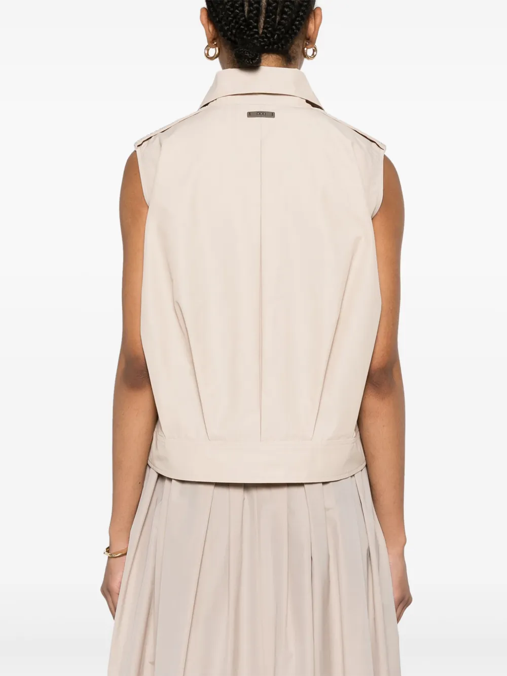 Shop Peserico Bead-detail Gilet In Neutrals