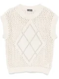 Peserico Punto Luce tricot vest - Neutrals