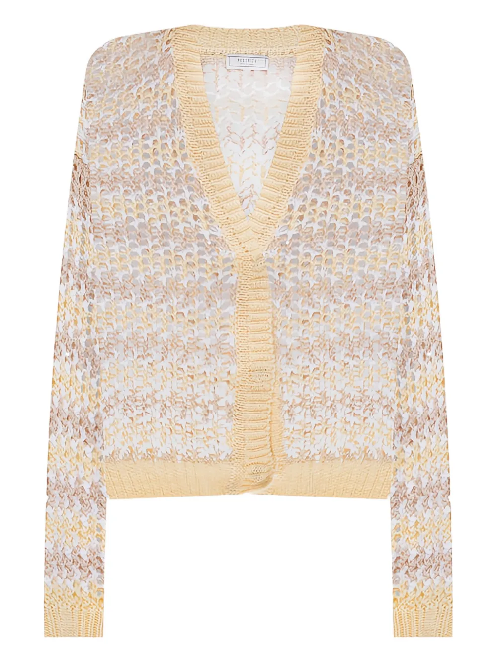 Peserico Open-knit Cardigan In Neutral