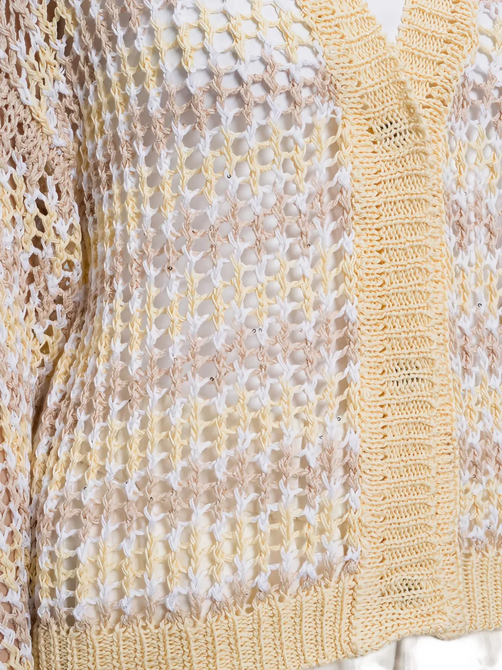 Peserico Open-knit Cardigan In Neutral