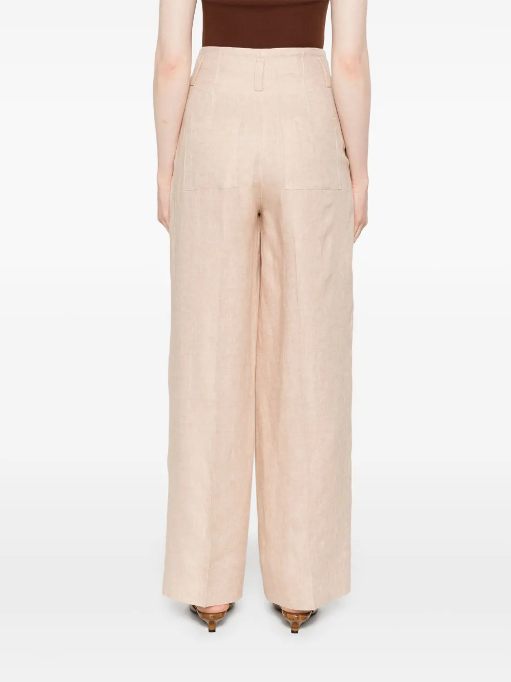 Peserico Linnen broek Beige