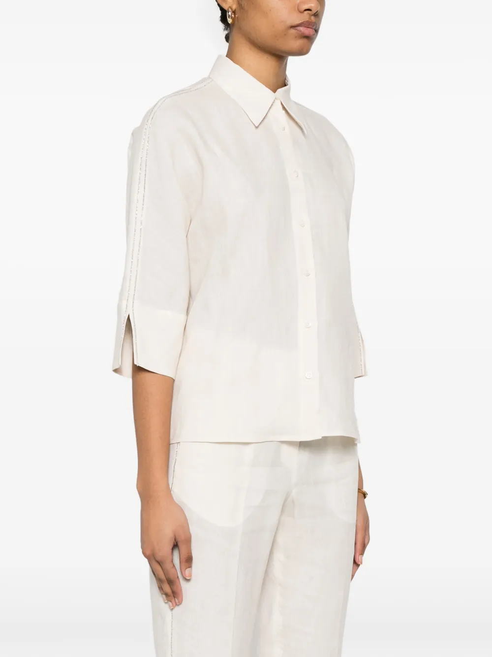 Peserico Linnen blouse Beige