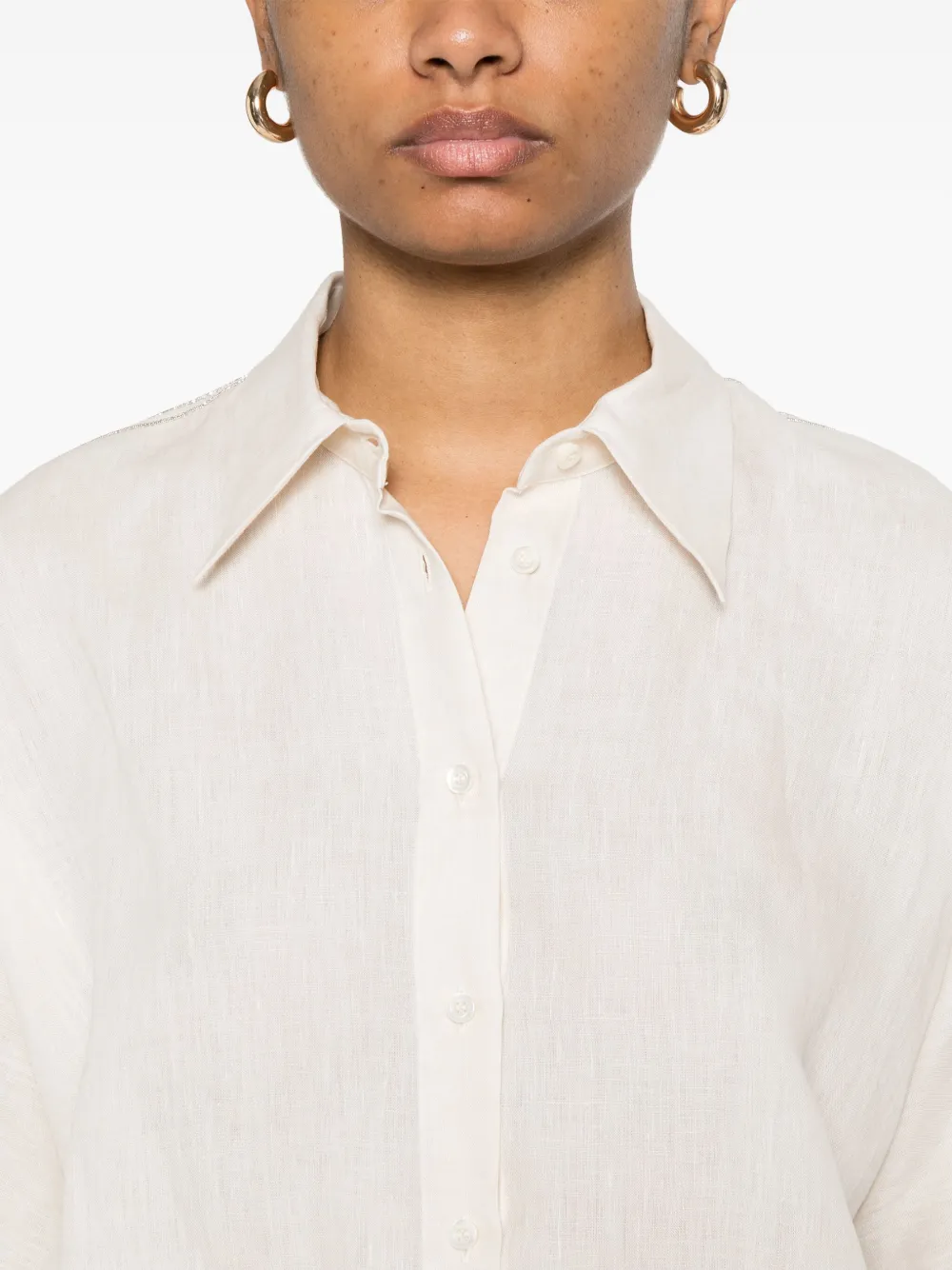 Peserico Linnen blouse Beige