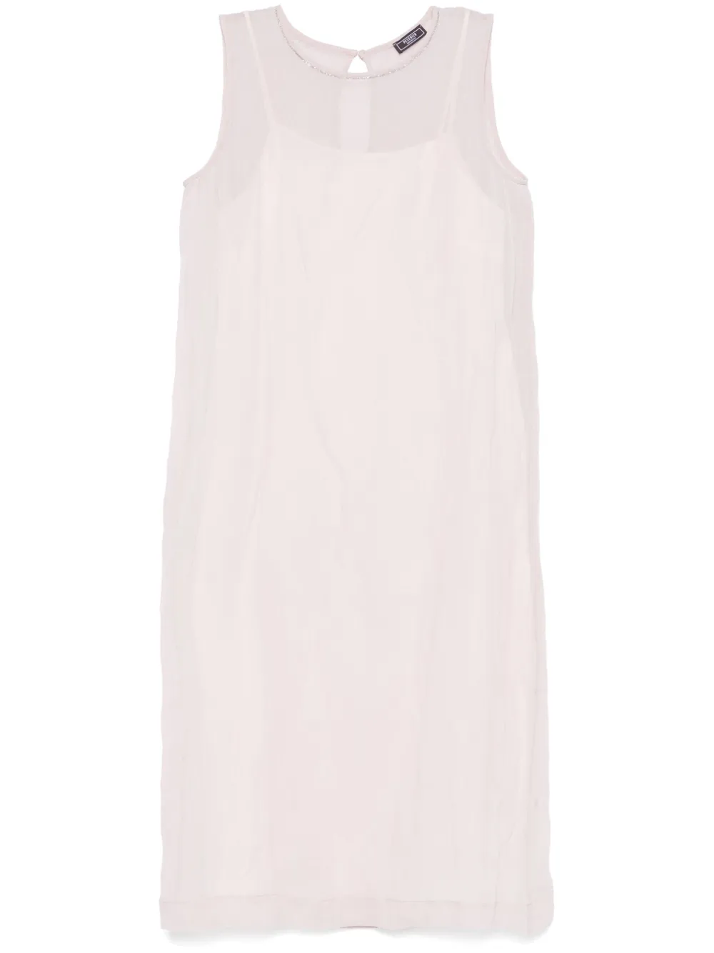 Shop Peserico Punto Luce-chain Midi Dress In Pink