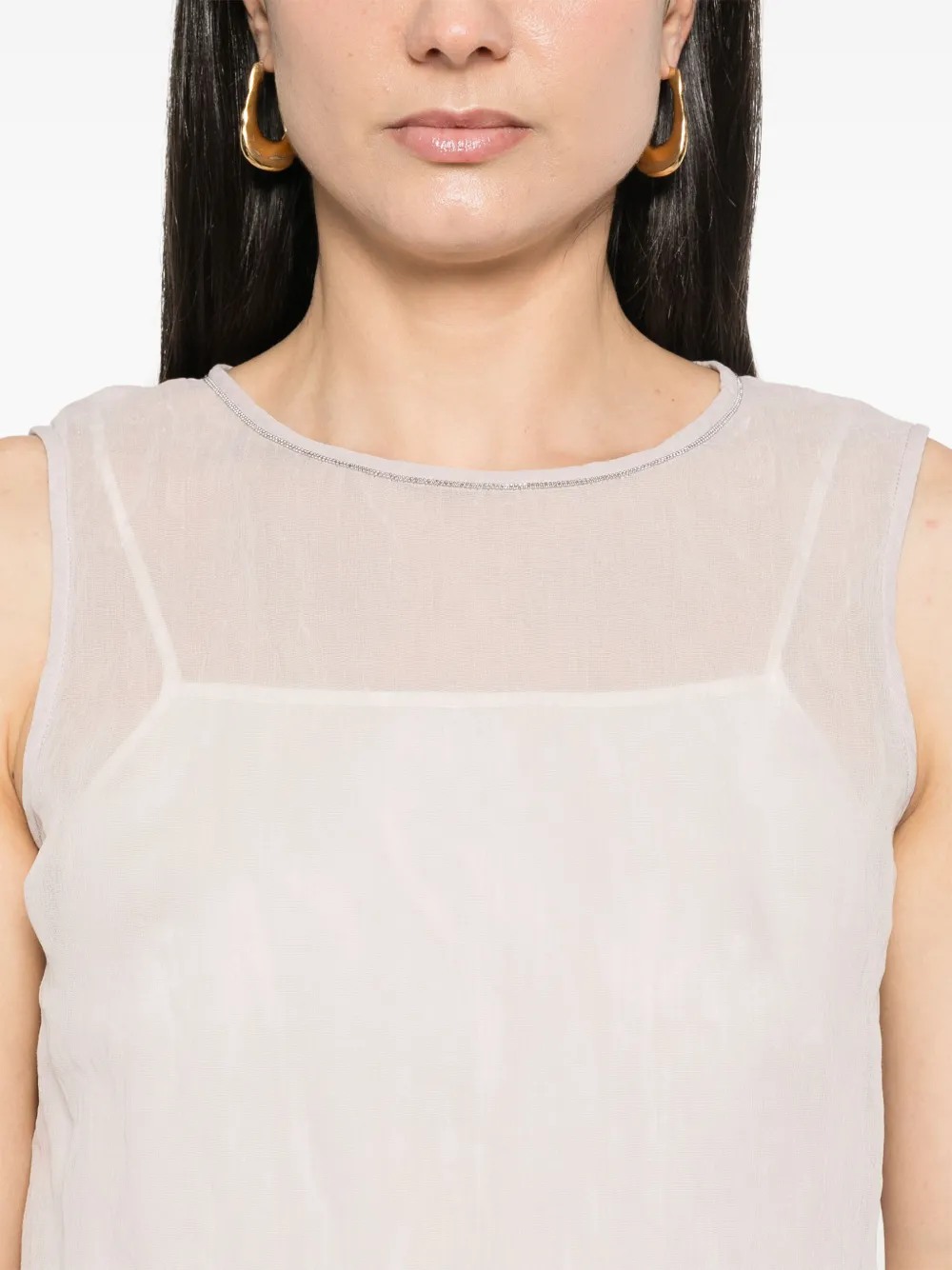 Shop Peserico Punto Luce-chain Midi Dress In Pink