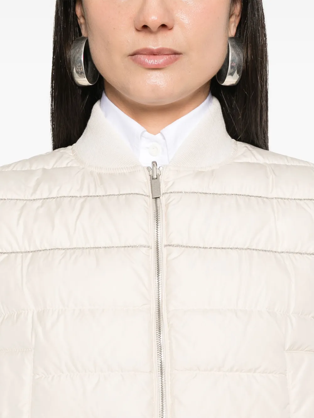 Peserico Sleeveless Down Gilet In Neutrals