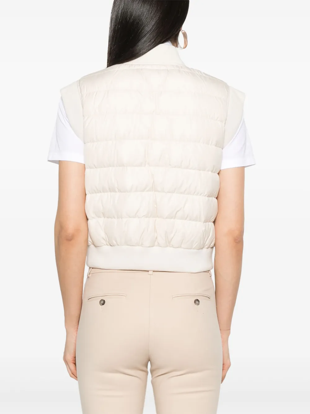 Peserico Sleeveless Down Gilet In Neutrals