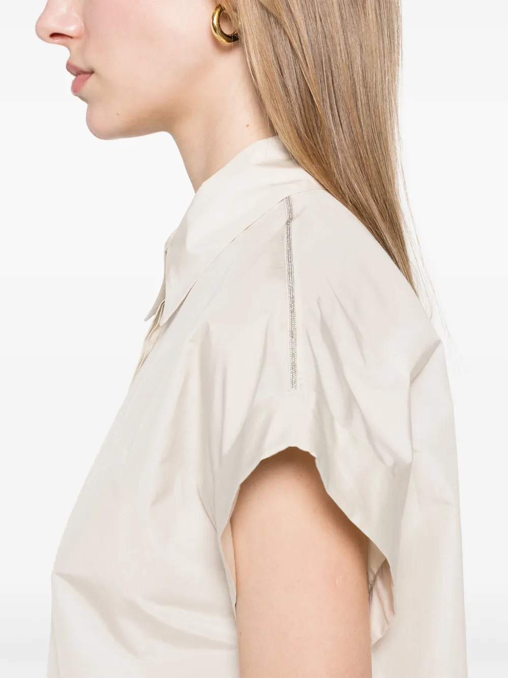 Peserico Shirt verfraaid met kralen Beige