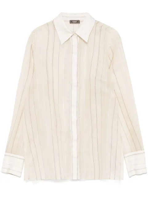 Peserico striped organza shirt
