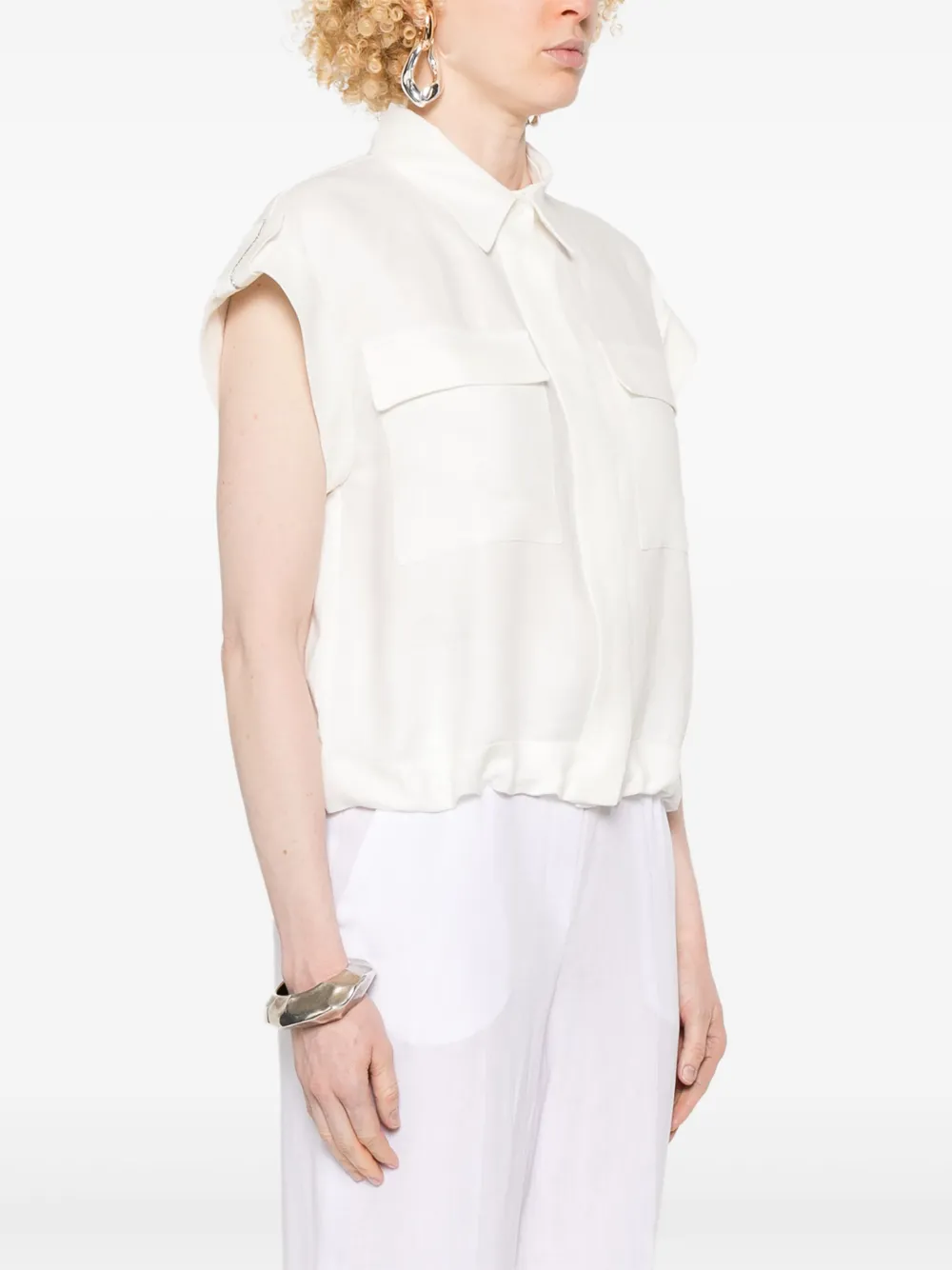 Peserico Linnen blouse Wit