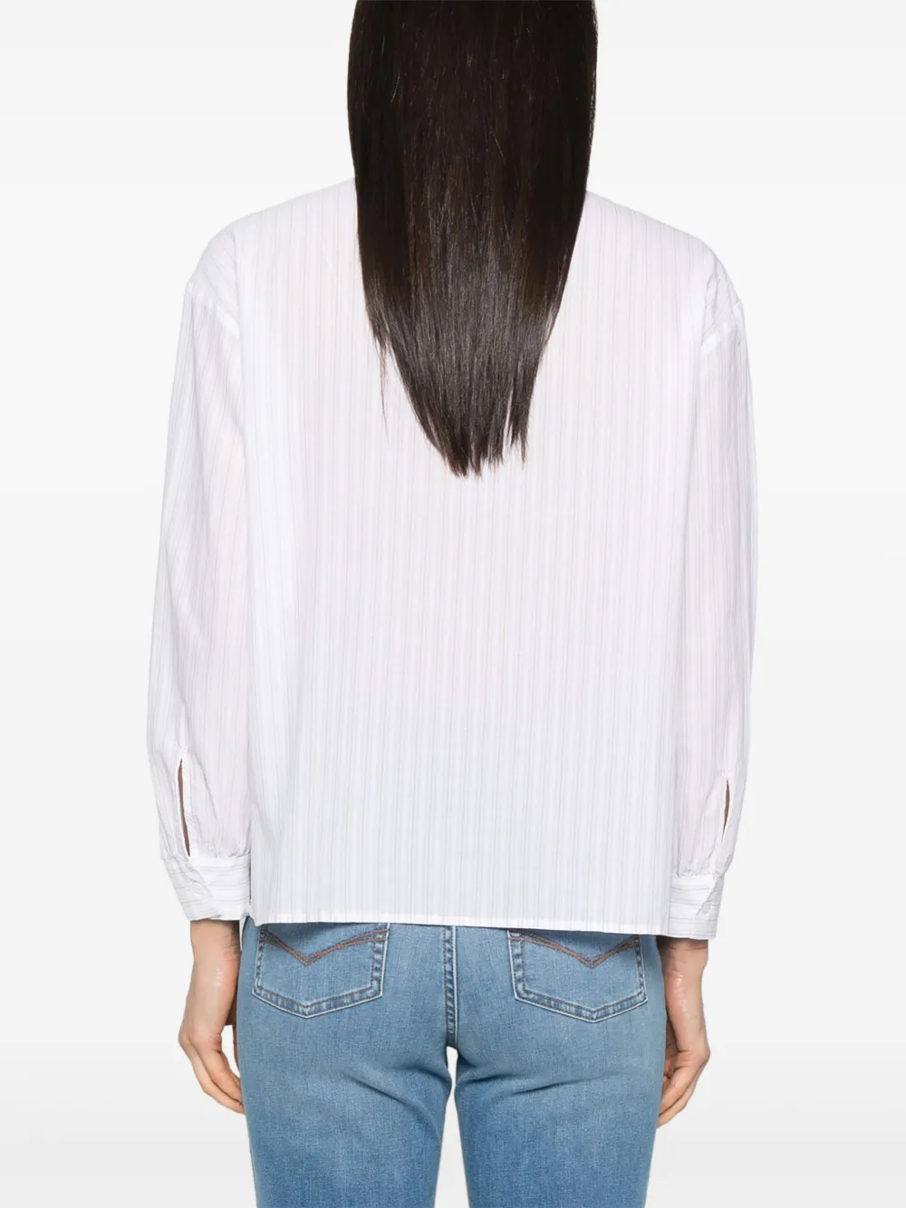 Peserico Gestreept blouse Wit