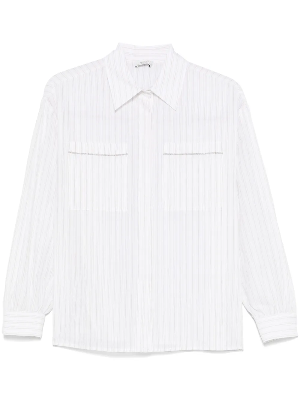 Peserico camisa con rayas estampadas | blanco | Image 1