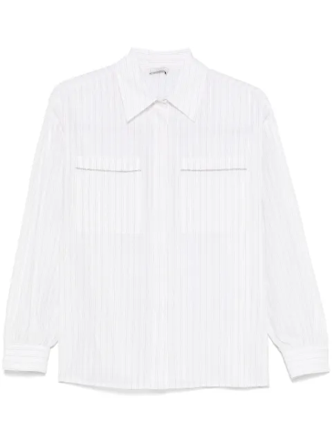 Peserico camisa con rayas estampadas