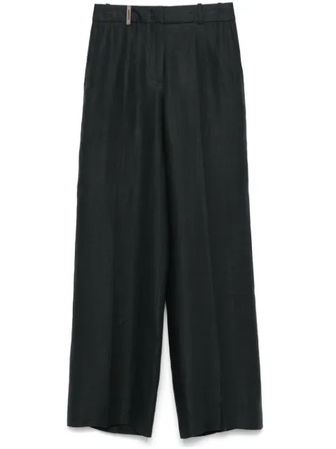 Peserico linen straight-leg trousers 
