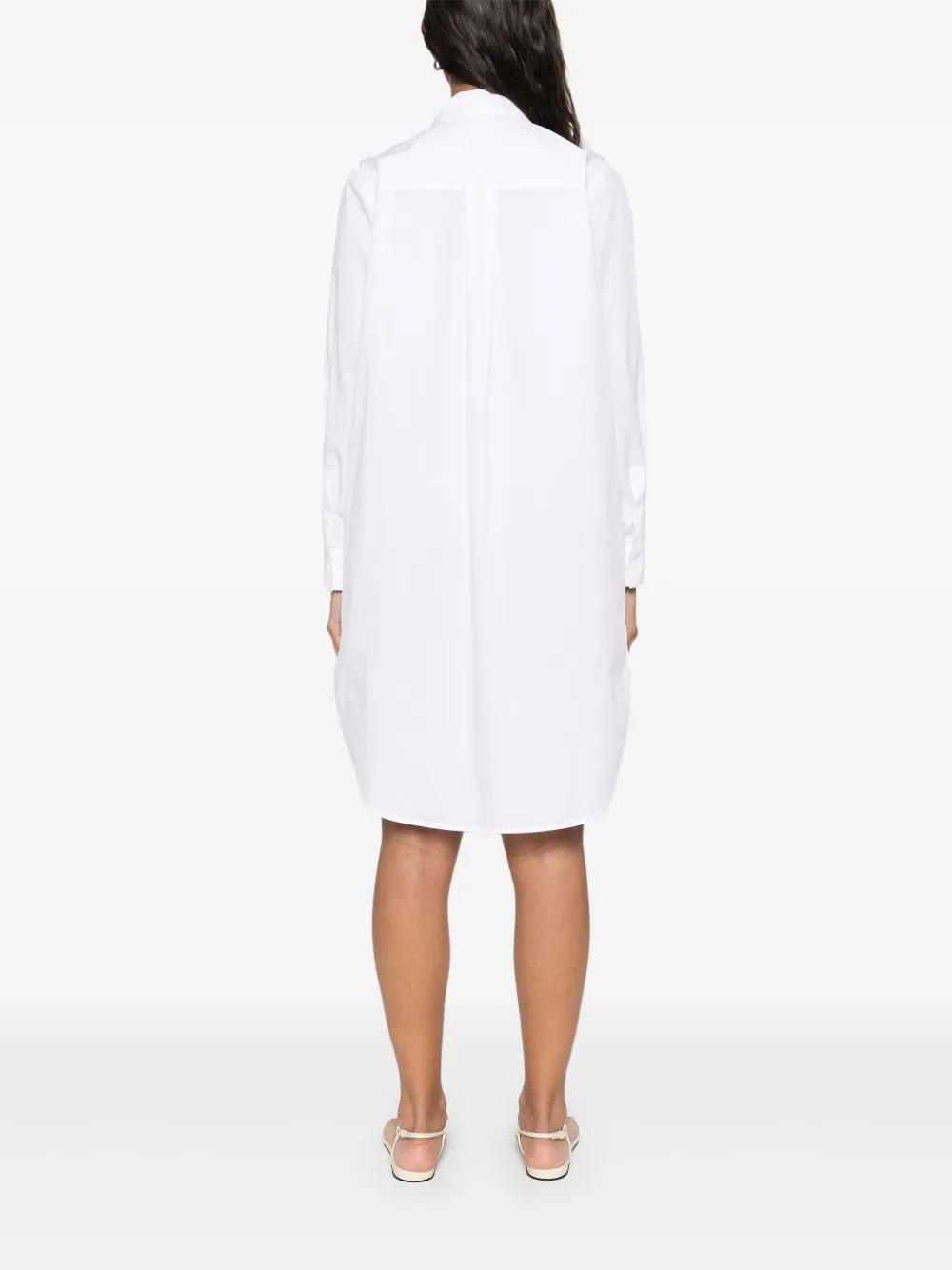 Shop Peserico Shirt Midi Dress In White