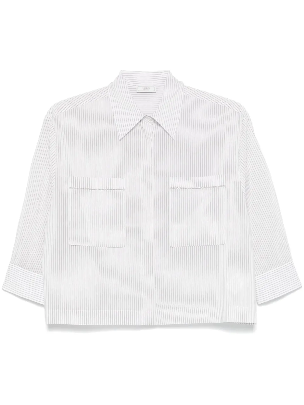 Peserico camisa con rayas estampadas | blanco | Image 1