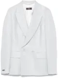 Peserico double-breasted lurex blazer - Blue