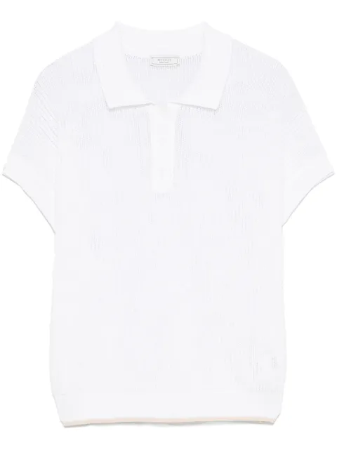 Peserico sequin-embellished polo top 