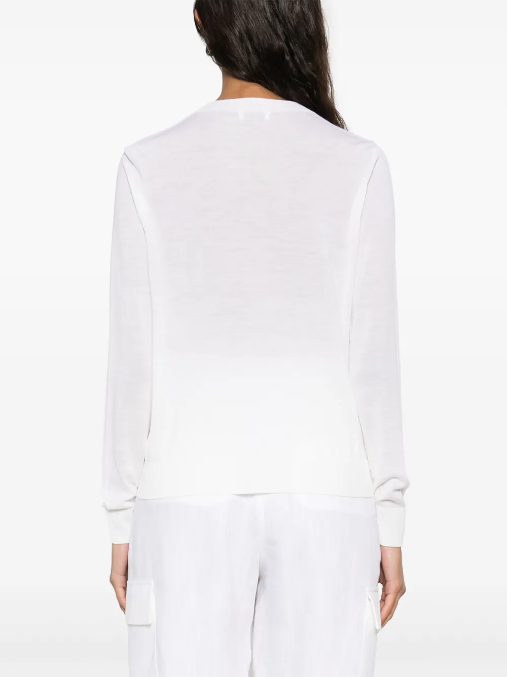 Shop Peserico Fine-knit Top In White