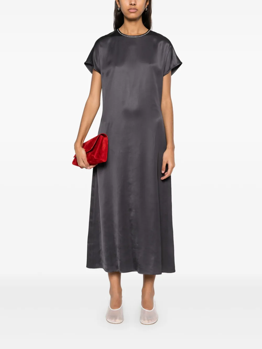 Peserico Punto Luce-chain midi dress - Blauw