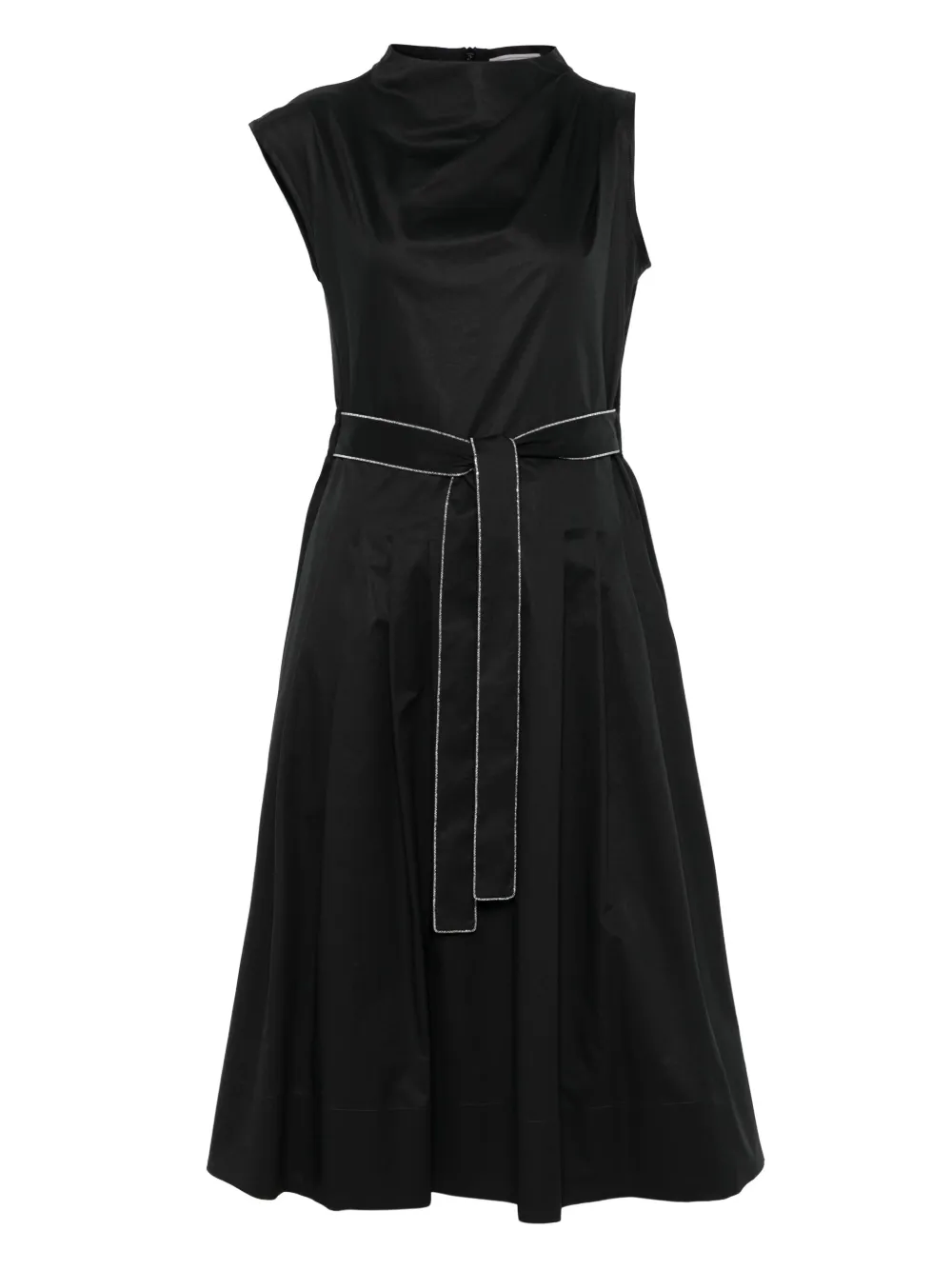 Peserico vestido midi con cinturón | negro | Image 1
