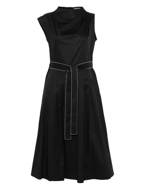 Peserico robe mi-longue à taille ceinturée