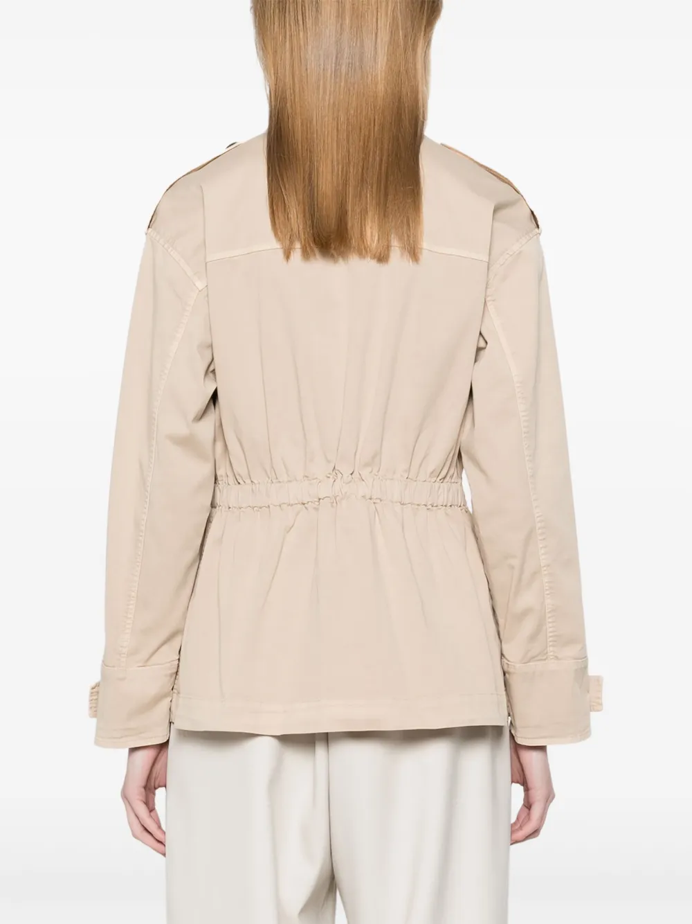 Shop Peserico Gabardine Jacket In Neutrals