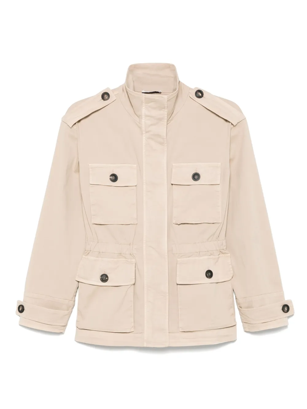 Shop Peserico Gabardine Jacket In Neutrals