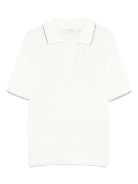 Peserico playera tipo polo en tejido de ochos