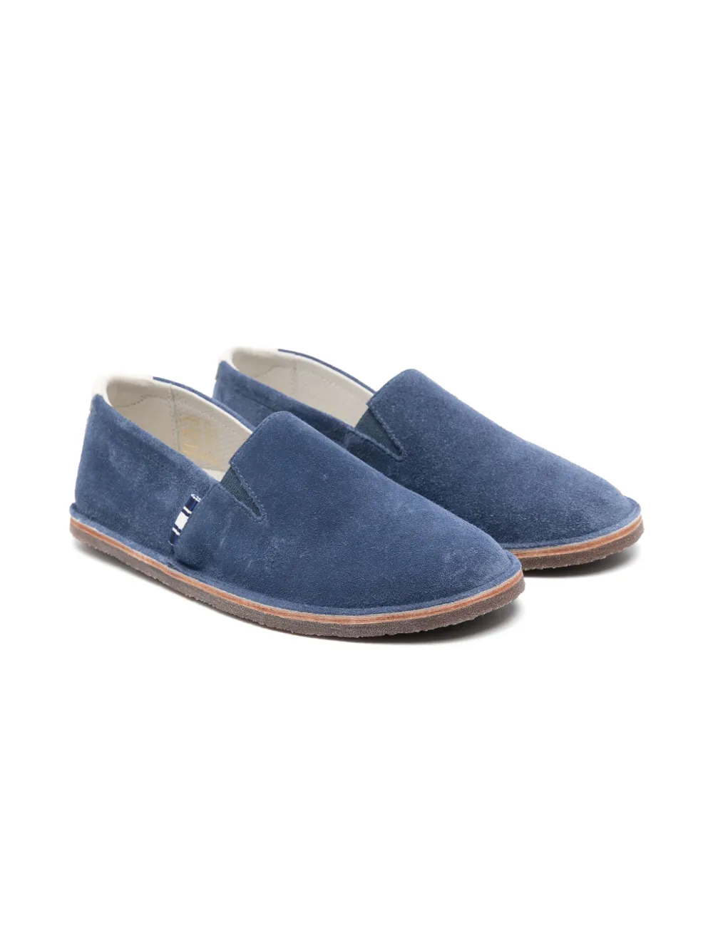 Brunello Cucinelli Kids Suède loafers Blauw