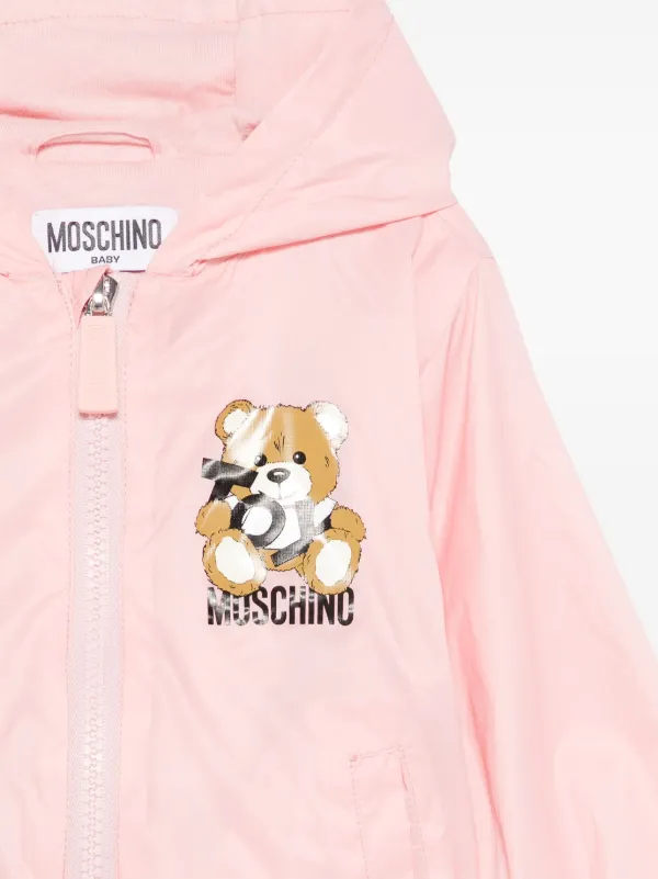 Moschino Kids Teddy Bear-print Jacket Pink FARFETCH ID