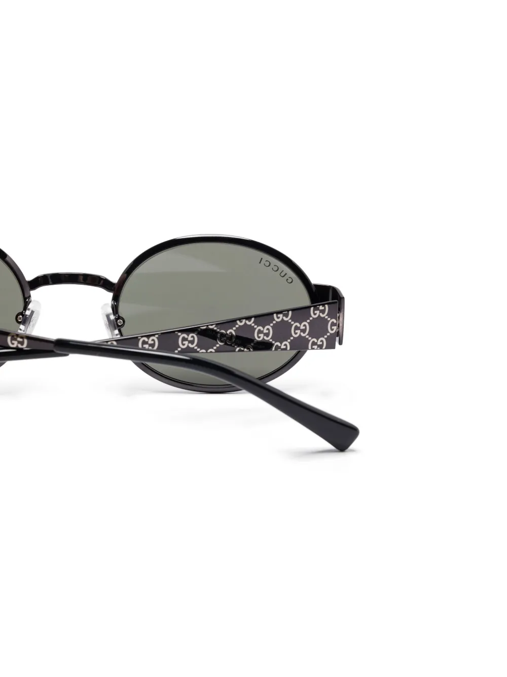 Gucci Eyewear Zonnebril met rond montuur Zwart
