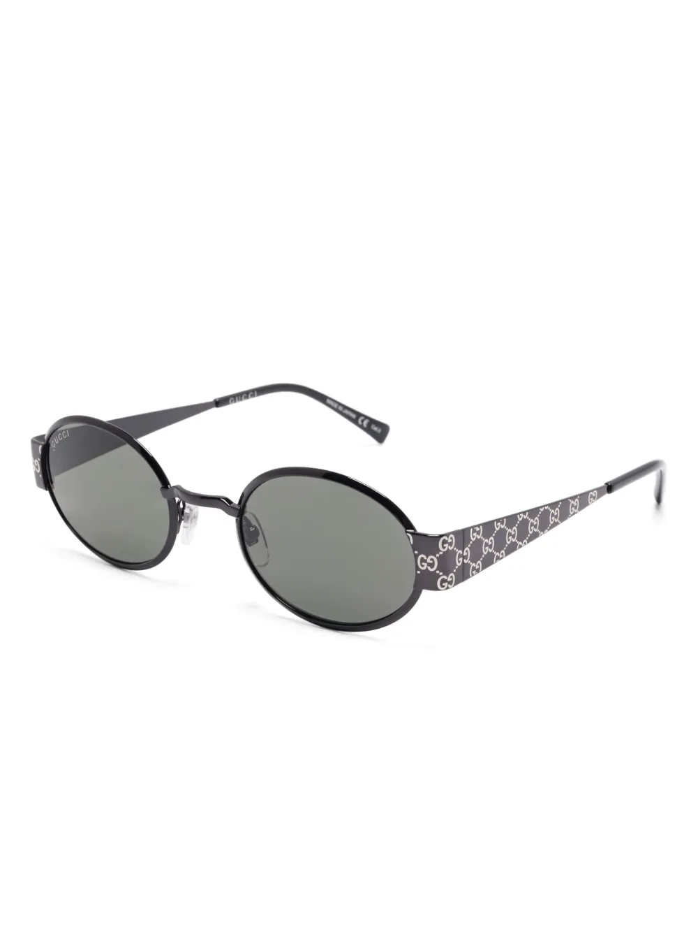 Gucci Eyewear Zonnebril met rond montuur - Zwart