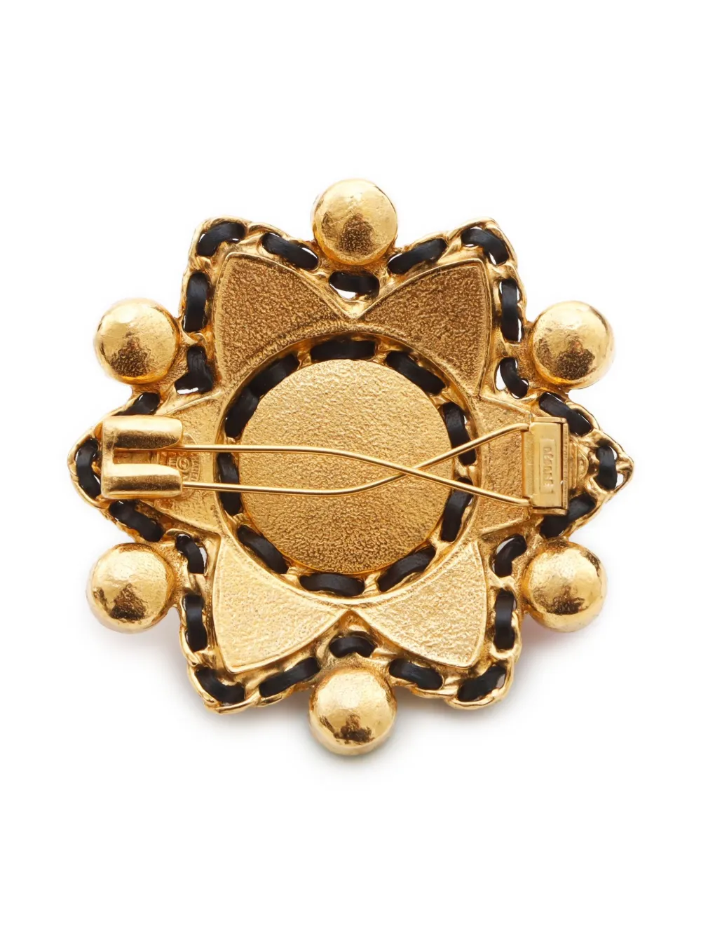 CHANEL Pre-Owned 1995 gripoix brooch - Rood