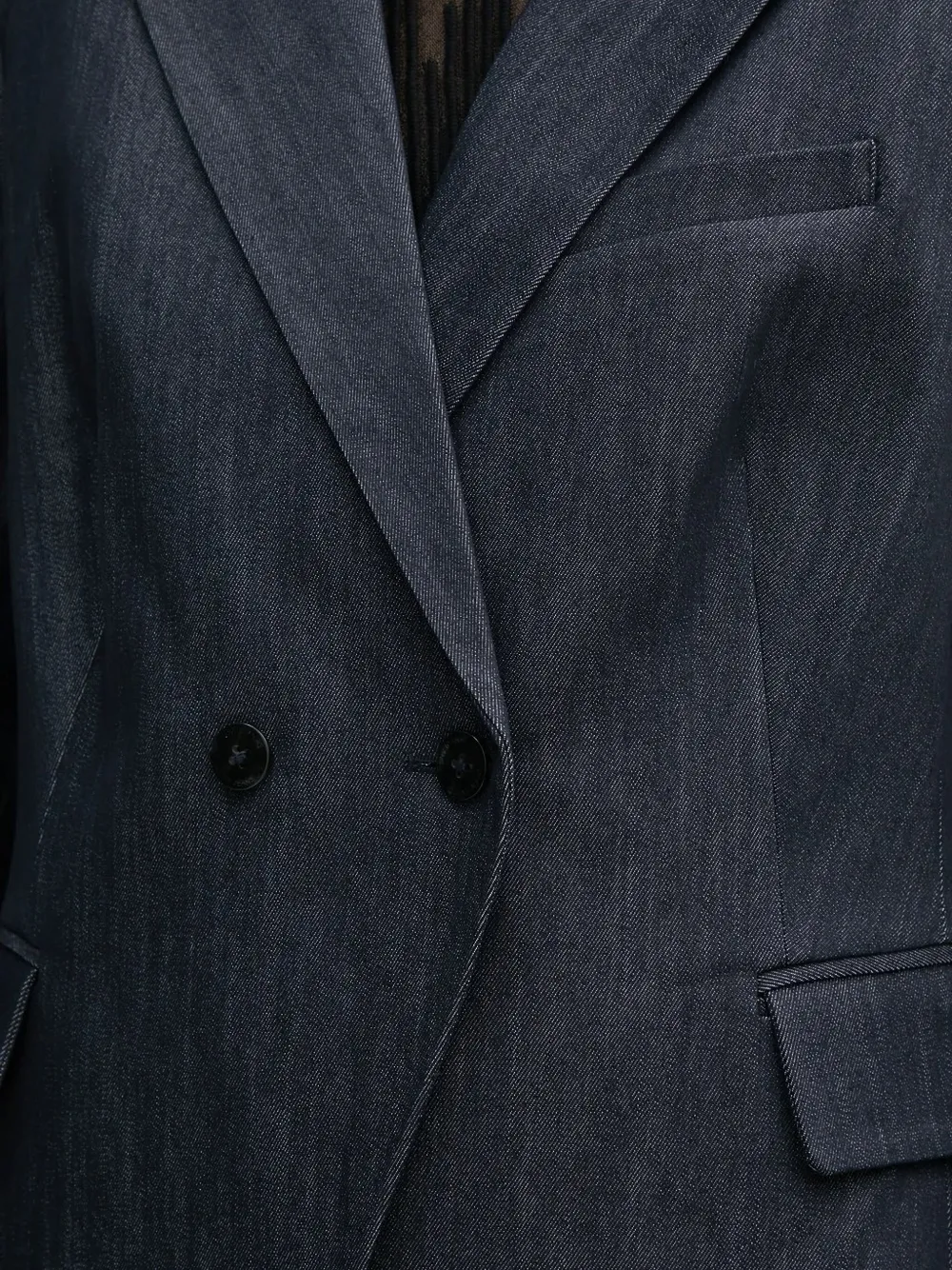 Dkny Double-breasted Blazer In Black