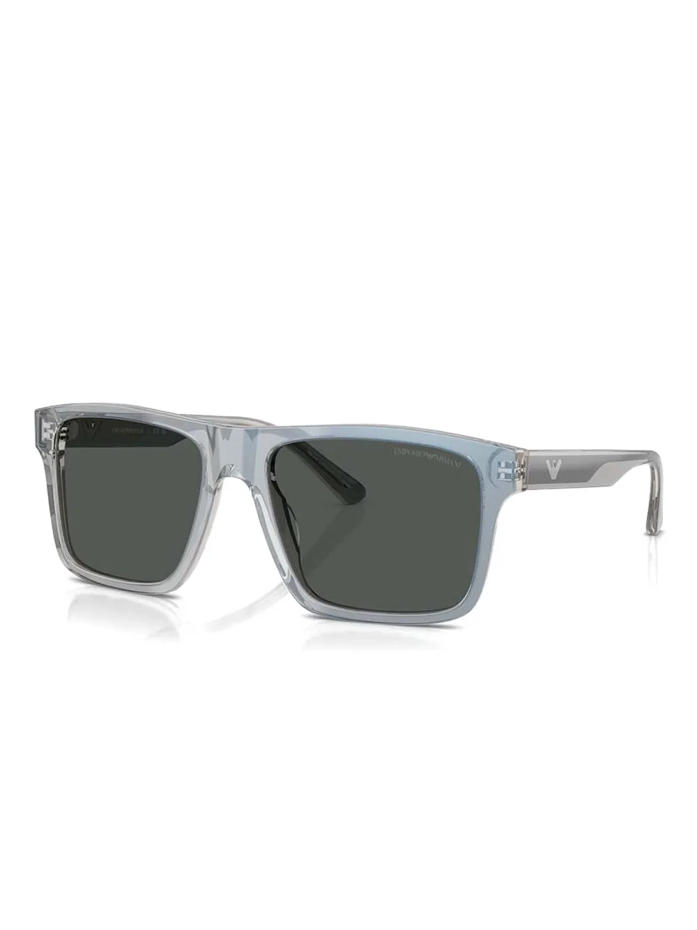 Emporio Armani Zonnebril met vierkant montuur Blauw