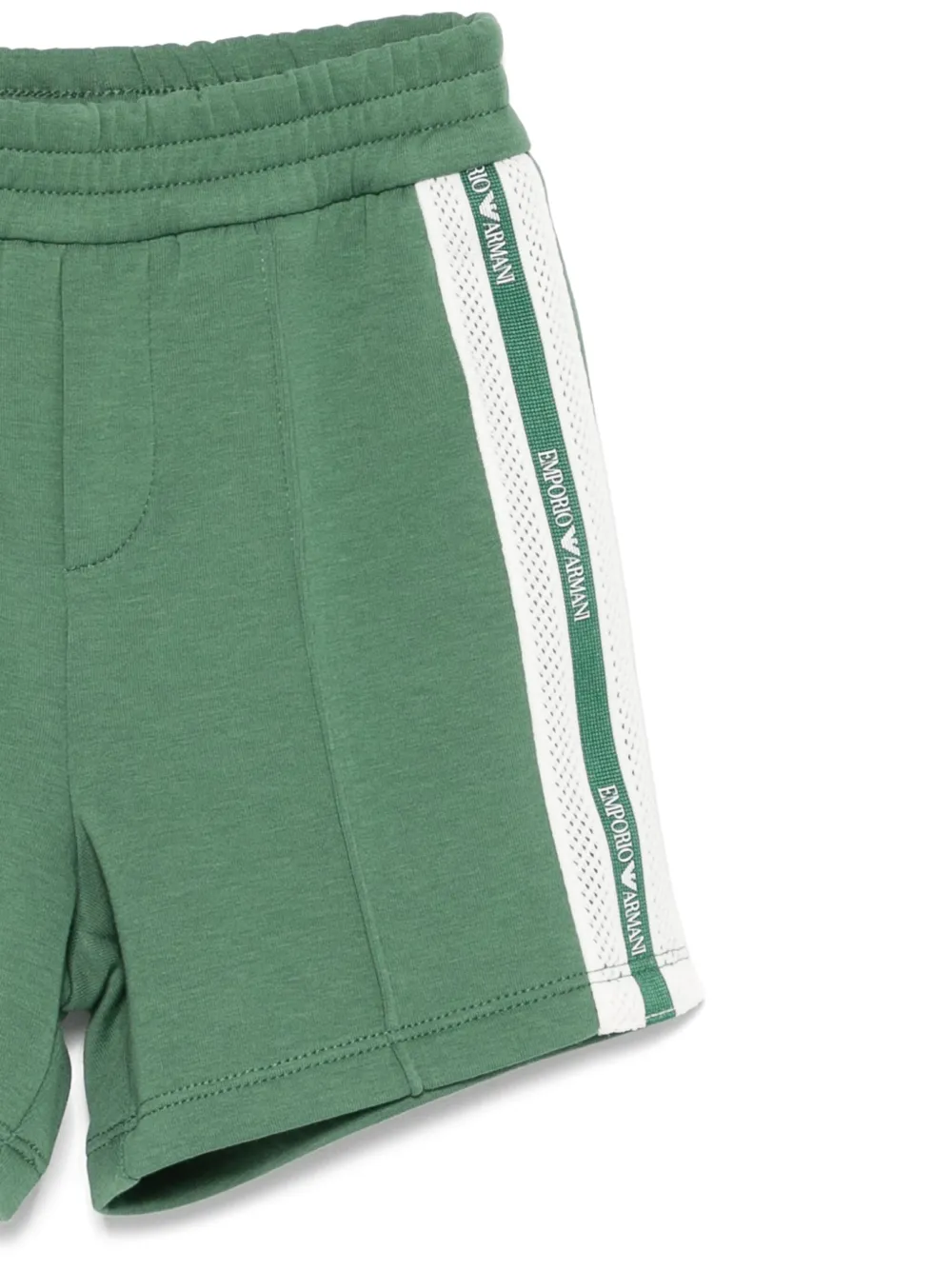Emporio Armani Kids Shorts met logoband Groen