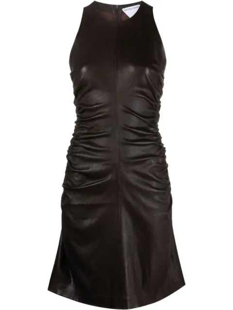 Bottega Veneta Pre-Owned فستان جلد ميني