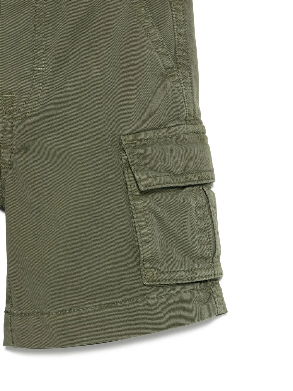 Il Gufo Twill cargo shorts Groen