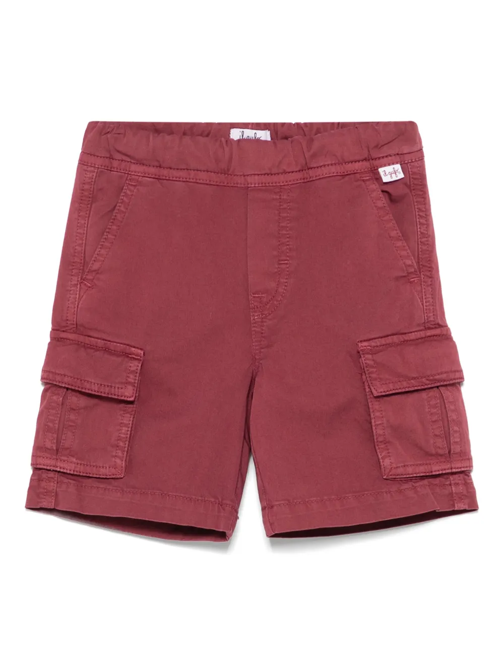 Il Gufo Twill cargo shorts Rood