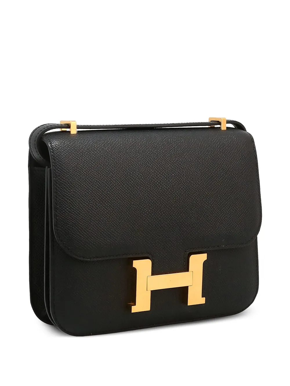 Pre-owned Hermes 2023 Constance Shoulder Bag In Black