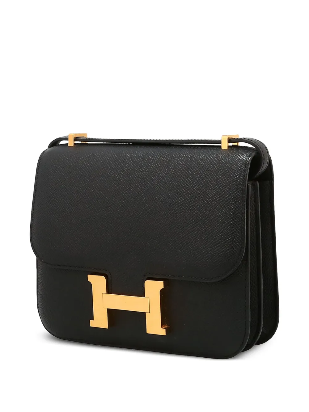 Pre-owned Hermes 2023 Constance Shoulder Bag In Black