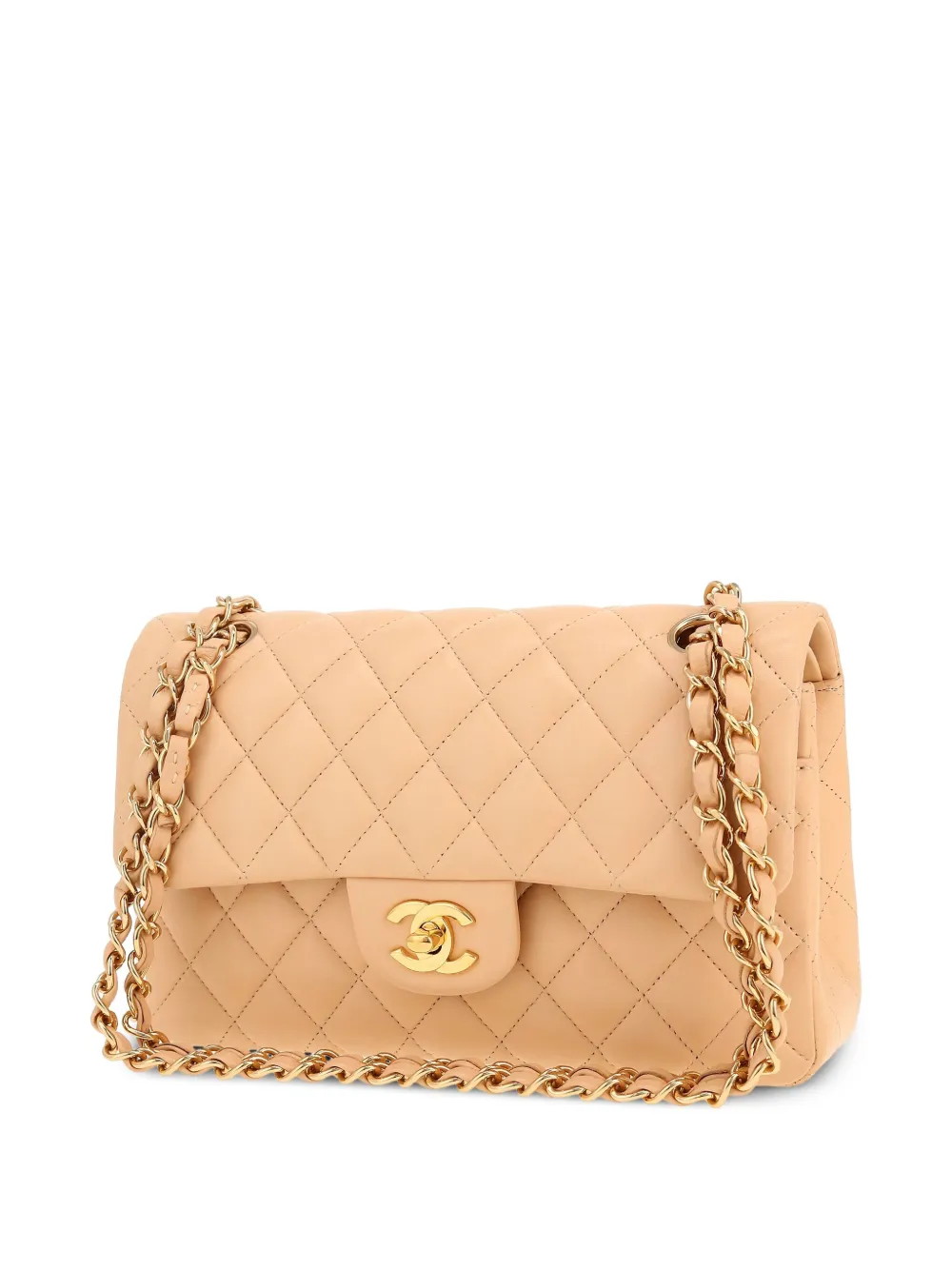 Pre-owned Chanel 2020s Small Double Flap Shoulder Bag In 中性色