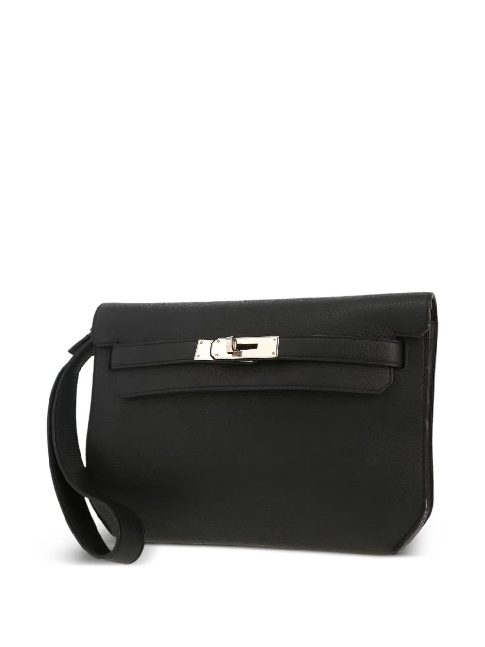 Pre-owned Hermes 2023 Kelly Dépêches Handbag In Black