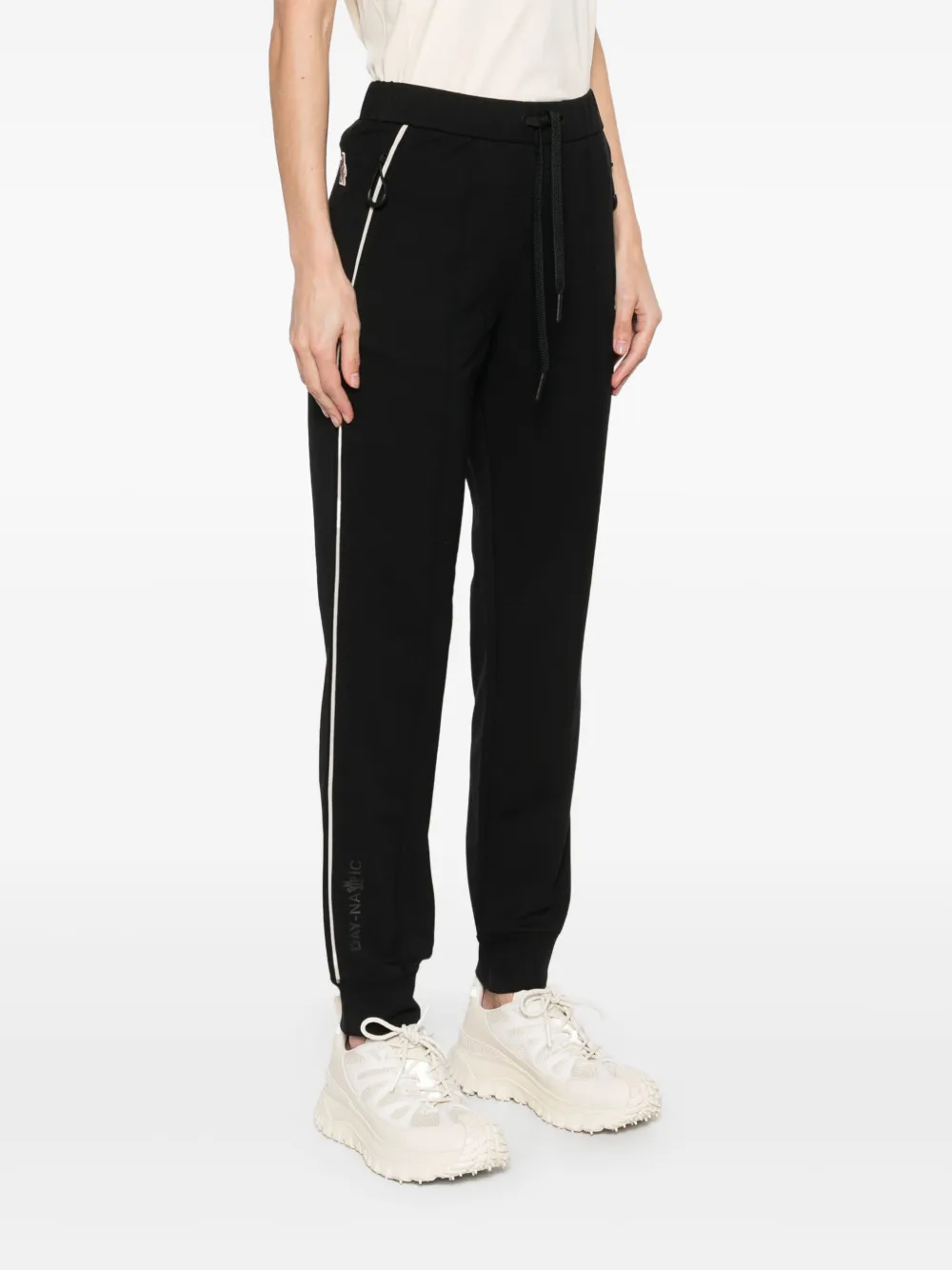 Moncler Grenoble Trainingsbroek met jersey textuur Zwart