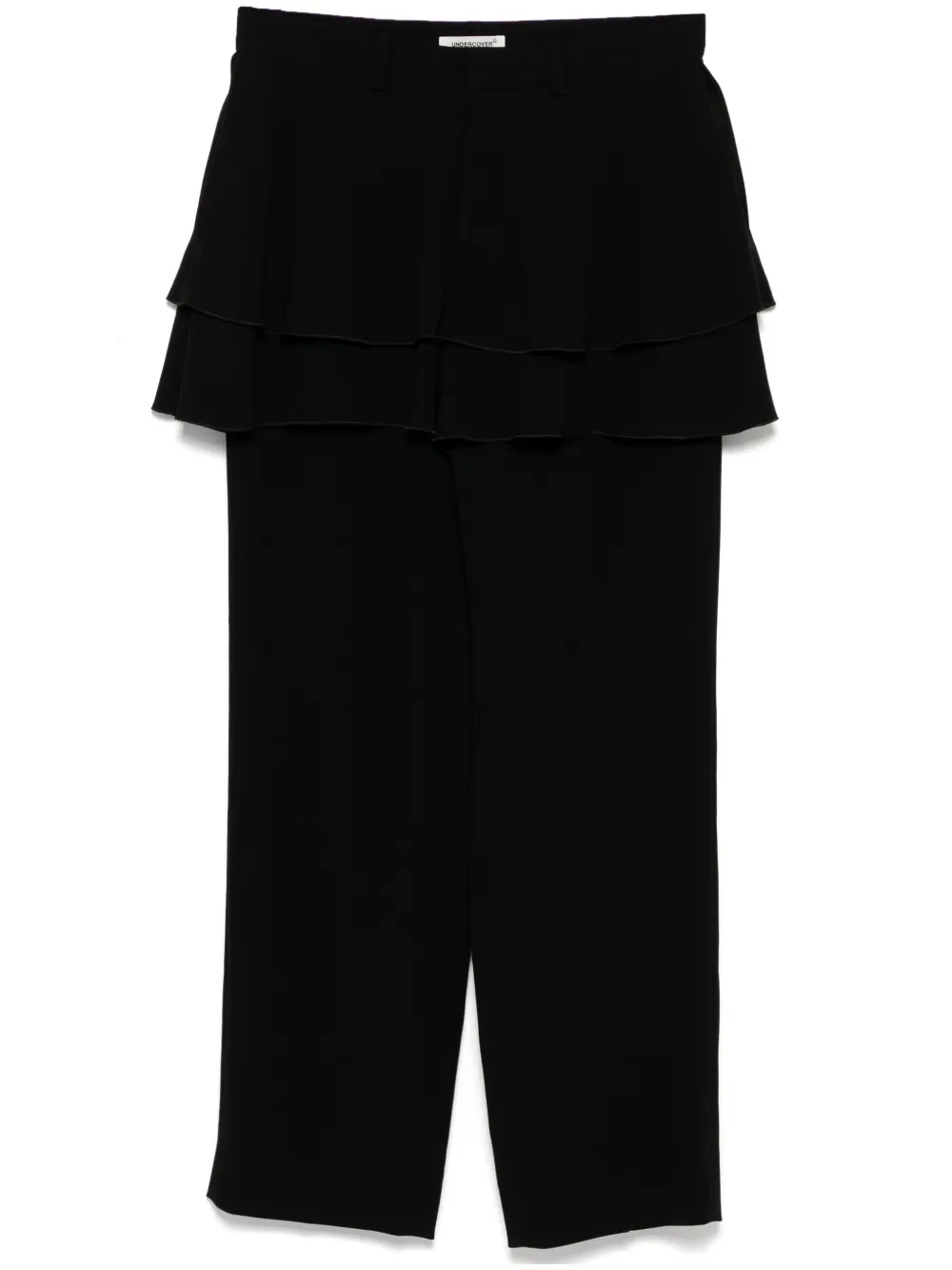 layered straight trousers