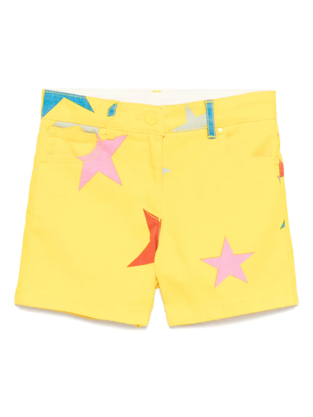 Stella McCartney Kids Shorts met sterprint Geel